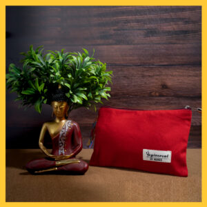 CANVAS SUTRA POUCH RED COLOR