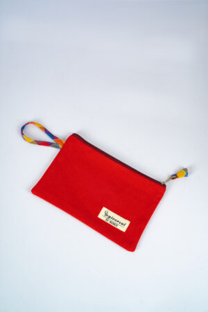 CANVAS SUTRA POUCH RED COLOR