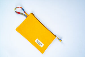 CANVAS SUTRA POUCH YELLOW COLOR