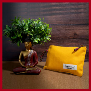 CANVAS SUTRA POUCH YELLOW COLOR