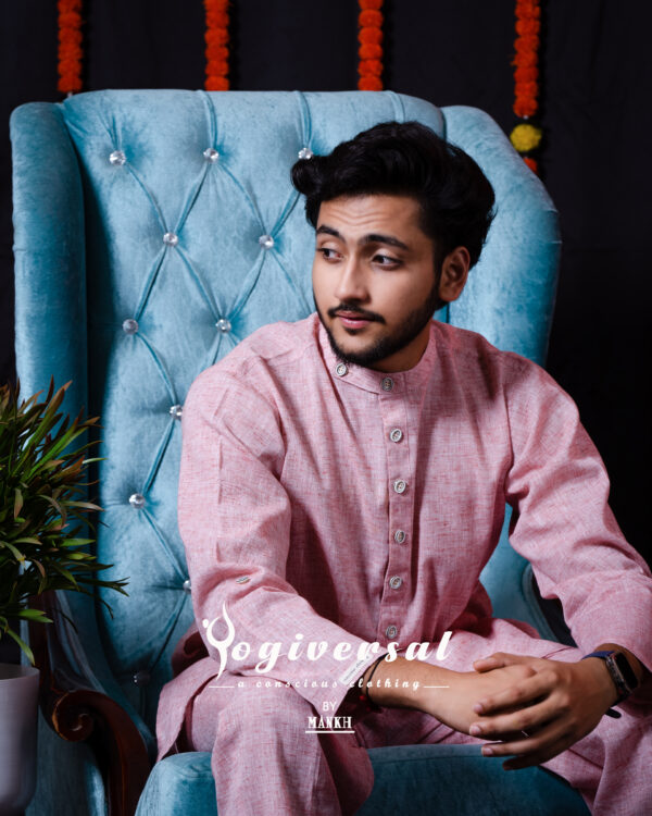 KHADI – DHARA VASTRAM - Pink - Image 9