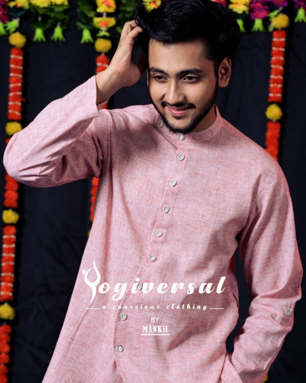 KHADI – DHARA VASTRAM - Pink - Image 8