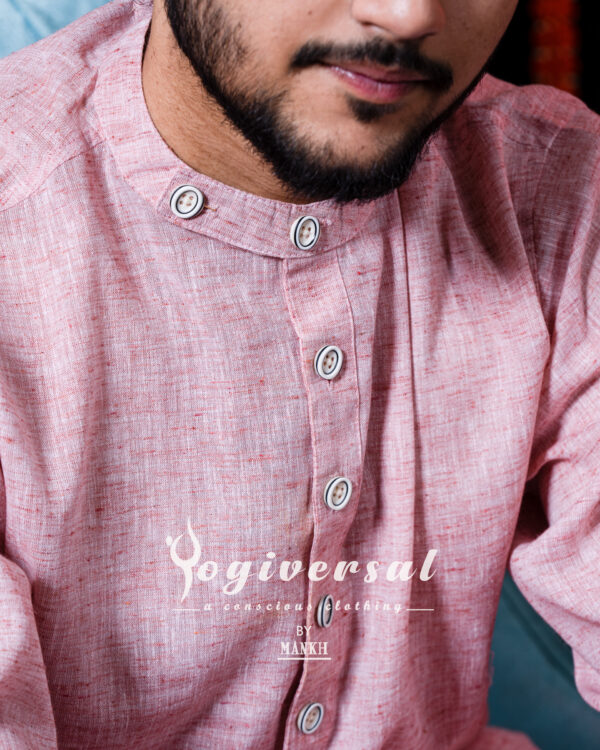 KHADI – DHARA VASTRAM - Pink - Image 7