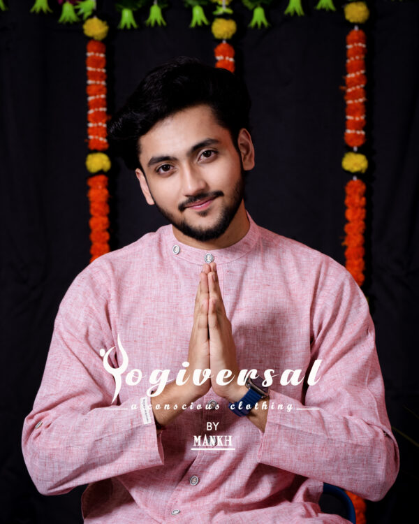 KHADI – DHARA VASTRAM - Pink - Image 5