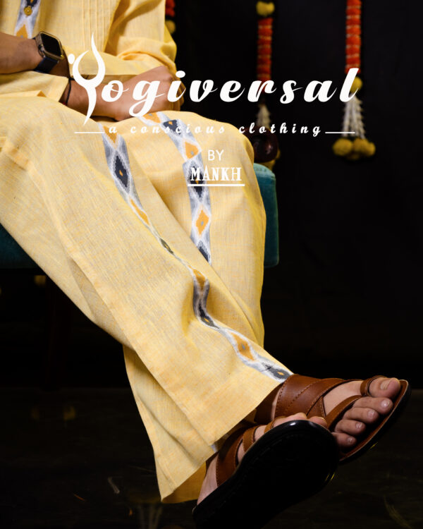 KHADI – DHARA VASTRAM - Yellow - Image 2